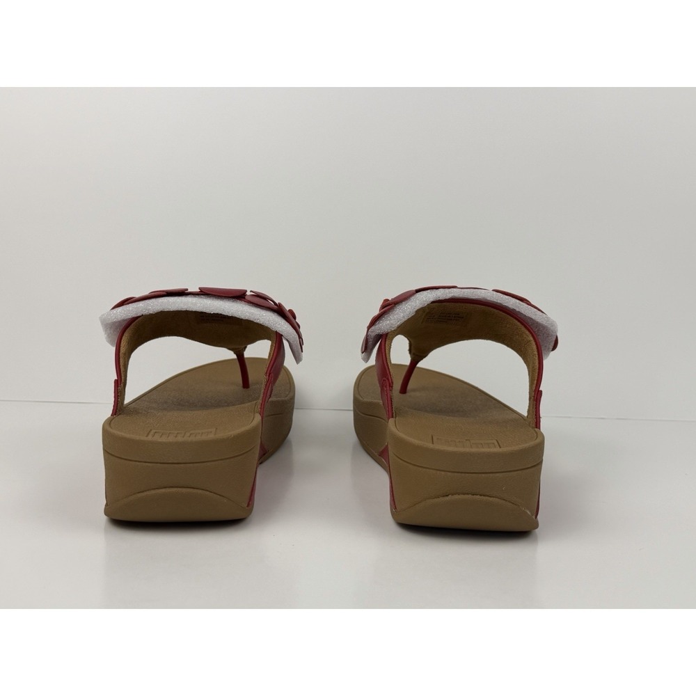 Fitflops LULU Flower Toe Post Sandals Women's Size 9 Red/Burnt Berry F0030 1225 - Picture 3 of 5
